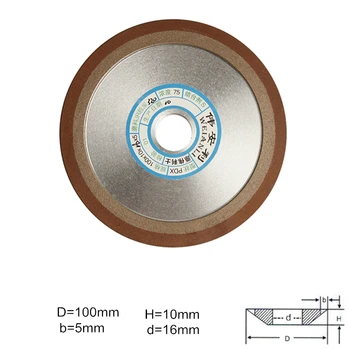 Šlifavimo Diskai 100*10*16*5mm Diamond Varantys 150/180/240/320/400 Grūdų Poliravimo Varantys Šlifavimo Įrankiai