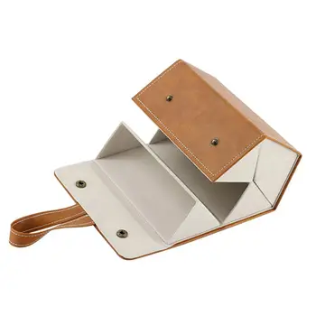 5 Slots Akinius Saugojimo Dėžutė Nešiojami Akiniai Nuo Saulės Organizatorius Stilingas Paprasta Retro Odos Stiklines Vitrinos