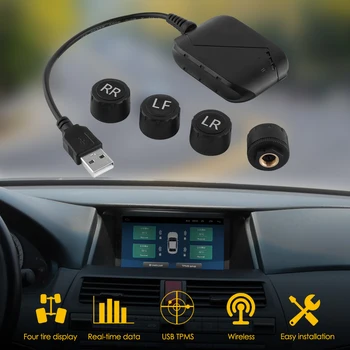 USB 3.0 Auto Padangos, Padangų Slėgio Stebėjimo Sistema, Automobilių Padangų Slėgio stebėjimo Sistemos, Signalizacijos USB PSSS Android Automobilio Radijo