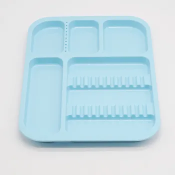 5 Spalvų Dantų Suskirstyti Atskiras Tipas Dėklas Plastikinis Priemonė, Autoclavable Lab Prekes