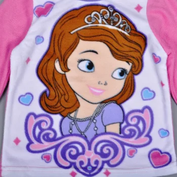 Animacinių filmų Sofija Mergina Pižama Nustatyti Mielas Princesė Sleepwear ilgomis Rankovėmis Viršūnes+Kelnes 2vnt Vaikai Pižamos Komplektai
