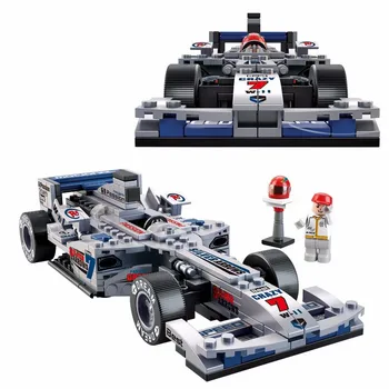 Sluban Surinkti Blokai Suderinamas su Lego F1 Lenktynių playmobil Žaislai Švietimo 