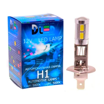 LED automobilio lemputė H1 H3 H27 881 10 SMD 5630 + objektyvas stabilizavimo dled