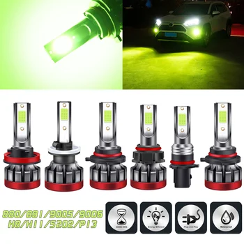 2vnt 100W Citrina, Žalia LED Rūko Lemputės DRL Automobilio Važiavimo Lemputė H8/H9/H11/880/881/5202/ 9006/HB4/9005/HB3 LED Automobilių Žibintai