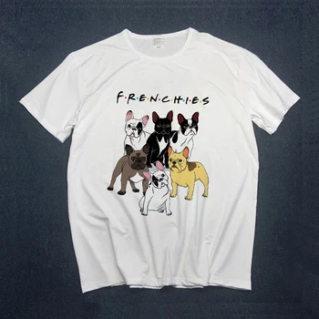 Dlrn Moterų Spausdinti Šuo Gyvūnų Animacinių filmų Ponios Moterų Viršūnių Grafinis T-Shirt Tees Augintiniai Spausdinti Moterų Camisas Marškinėliai T-shirts