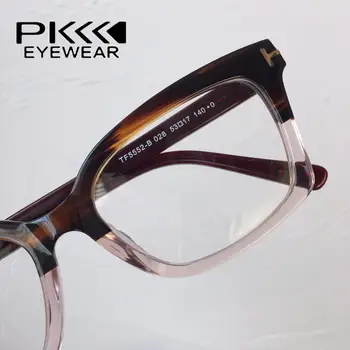 2020 TF5552 progressive violetinė su vėžlio aikštė moterų acetatas rėmelių akiniai akiniai recepto trumparegystė geriausias qualit