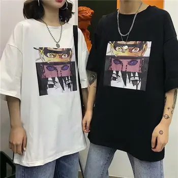 Naruto t shirt O-Kaklo streetwear Prarasti ulzzang Kietas Japonų Anime Marškinėlius hip-hop Didelio Dydžio marškinėlius trumpomis Rankovėmis vyrams/moterims