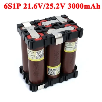 Liitokala 18650 HG2 2S 3S 4S 5S 6S 8S 3000mAh 20 amperų 7.4 V 12.6 V 25.2 V 29.6 V Atsuktuvas baterijų suvirinimo baterija