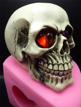 3D Kaukolė Vadovai Silikono Formų Cukraus Torto Formos Šokoladiniai Saldainiai, Muilas, Žvakės, Virtuvės Įrankiai, Kepimo Nemokamas Pristatymas
