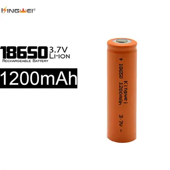 2vnt Kingwei 1200mah 18650 Li-ion, 3,7 V Įkrovimo Baterija (akumuliatorius +1x18650 Dual Įkroviklio Žibintuvėlis Lazerio Pen