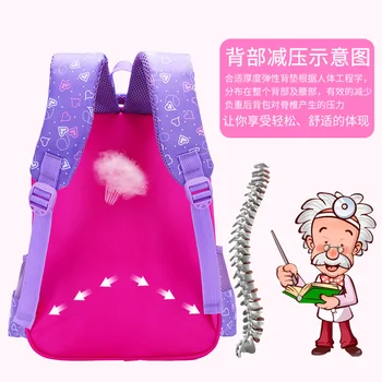 Disney princesė Vaikams, cartoon pirminės krepšys mokyklos mažinimo maišelį mergaitė berniukas 1-3 klasės Užšaldyti Elsa krepšys mokyklos vaikas kuprinė