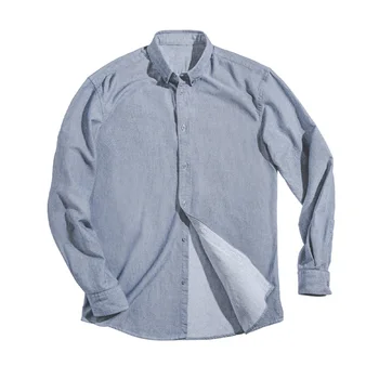 Maden vyriški Medvilniniai Retro Oksfordo Vintage Marškinėliai Kieto Spalvų ilgomis Rankovėmis Marškinėliai Slim Vyrai