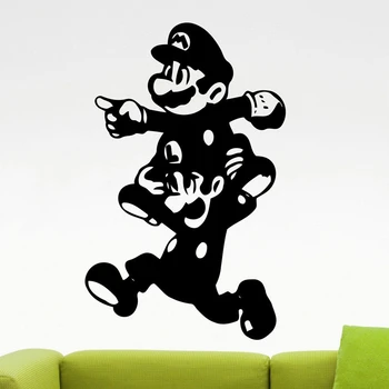 Super Mario Decal Vaizdo Žaidimų Valdiklis Lipdukas Žaisti Decal Žaidimų Plakatai Žaidėjus Vinilo Lipdukai, Dekoras Freskos Vaizdo Žaidimas Siena Lipdukas