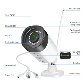 Tuya Smart app IP Kamera Lauko Vandeniui WiFi Kamera, 1080P Naktinio Matymo Dviejų krypčių Garso Namų Apsaugos Stebėjimo VAIZDO Kamera