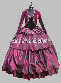 Deluxe Violetinė Viktorijos Epochą Suknelė Venecijos Karnavalas Kostiumas