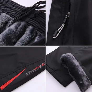 Sportinę Lauke Vyrų Žiemos atsitiktinis kelnės vyrams, atsitiktinis sweatpants baggy kelnės Fleece super šiltas kelnes plius dydis 4XL 5XL 6XL