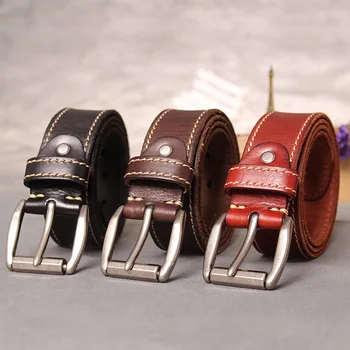 Nauji karšto dizaineris diržai vyrų aukštos kokybės pin sagtis prabanga realių visiškai grūdų odos originali ceintures verslo diržas, džinsai