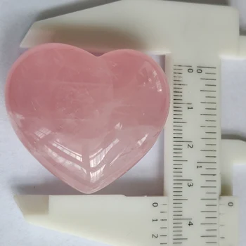 15vnt 40*35 mm ROSE KVARCO Širdies Formos Akmuo, natūralus kristalas
