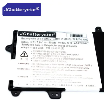 JCbatterystar Naujas Originalus 7.6 V 30Wh AA-PBUN2LT AA-PBUN2QT nešiojamas baterija Samsung 900X3L-K01 900X3L-K04 NP900X3L-K02CN