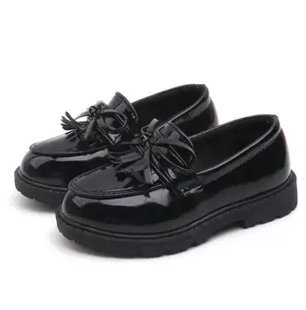 Nauja Pavasario Rudens Berniukams, Mergaitėms, Vaikams PU odos batus pakraštyje vaikas oksfordo prekės kutas lankas butai batų Dydį, 21-36