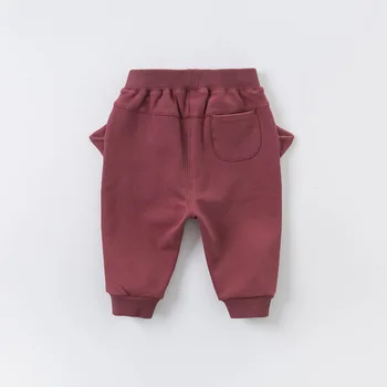 DBW15104 dave bella rudenį kūdikių berniukų mados animacinių filmų kišenių kelnės vaikams, visas ilgis vaikai kelnės kūdikiams, vaikiška kelnės