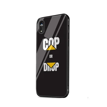 Mobiliojo Telefono dėklas Stiklo TPU iPhone 5 5s SE 6 6S 7 8 Plius XR X XS Max 11 Pro Max Padengti Caterpillar logotipas