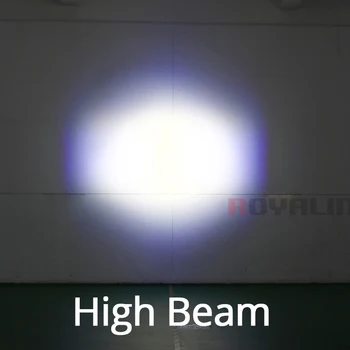 ROYALIN Automobilio LED Didelio Šviesos Projektorius Žibintai Objektyvas su Velnio Akis, Motociklo Šviesas, kad H1 H4 H7 9005 lempos Mokymai 