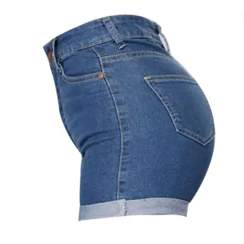 Moteriški šortai aukštos juosmens elastinga džinsinio šortai mėlyni džinsai trumpas moteris stiprinti kūno Džinsinis trumpas plius dydžio seksualus, trumpas 2020 #0526