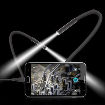 Karšto 720P USB, Android Endoskopą Kamera Lankstus Gyvatė Vamzdžių Tikrinimo Endoskopą Telefono ir KOMPIUTERIO Borescope Įrankis