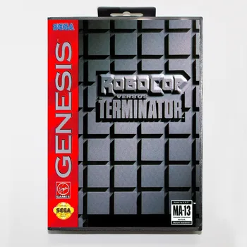 Robocop, Palyginti Terminatorius Žaidimas Kasetė 16 bitų MD Žaidimo Kortelės Su Mažmeninės Langelyje Sega Mega Drive Genesis