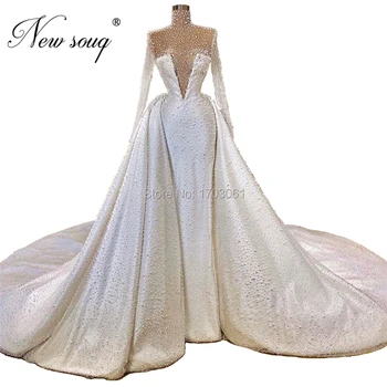 Naujas Atvykimo Perlai Vakaro Suknelės Vestuvėms Artimųjų Rytų 2020 Balta Šalies Vakare Chalatai Dubajus Prom Dresses Vestido De Festa