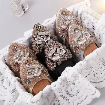 Žiemos Moteris Nėščia, Baleto Bateliai, Sulankstomas Kristalų Paslysti ant Dizaineris Sandalai Luxury Plus Size Patogūs Butai Zapatos De Mujer