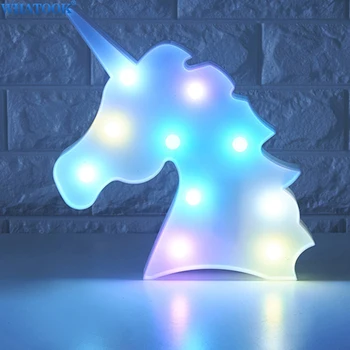 Unicornion Naktį Šviesos diodų (Led) Lempą, Kūdikių, Vaikų, Vaikams, Dovanos Gyvūnų 3D Marquee Lettle Pasirašyti Vienaragis Šalies Žaislai Luminaria Žibintai