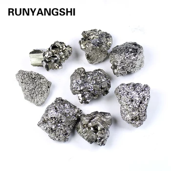 Runyangshi 1pcs Natūralių kristalų Chalcopyrite raw akmenys natūralus kvarco mineralų kristalai neapdorotų brangakmenių, vidaus apdaila