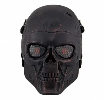 Terminatorius T800 Kaukolė Taktinis Kaukė Airsoft Akių CS Wargame Priedai Cosplay Karinės Armijos Visą Veidą Dažasvydis Kaukes