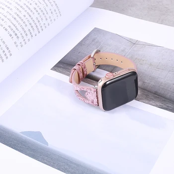 Odinis Dirželis Apple žiūrėti juosta 40mm 44mm iwatch juosta 38mm 42mm Šviečia natūralios Odos dirželis 