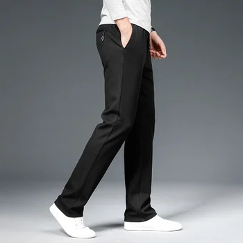BAO SHAN minkštas ir patogus ruožas Sweatpants prekės ženklo drabužių prabangūs aukštos kokybės elastinga juosmens vyriški tiesiai atsitiktinis kelnės