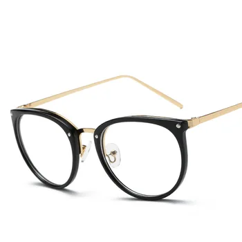 Prekės dizaineris ovalo formos akinių rėmeliai, skirti moterims, kniedės, cat eye akiniai rėmeliai skaidrus optinės kadrų