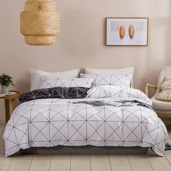 NAUJAS 2/3pcs šiaurės stiliaus patalynės komplektas Geometrinis patalynės komplektas Queen Karalius antklode padengti nustatyti lova Padengti lova nustatyti Užvalkalas Namų Tekstilės