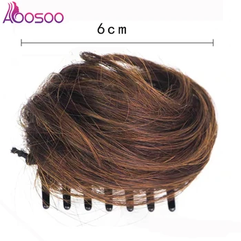 AOOSOO Garbanotas Chignon Plaukų Bandelės letena Įrašą Hairpiece Plėtiniai Sintetinė Aukštos Temperatūros Pluošto Chignon