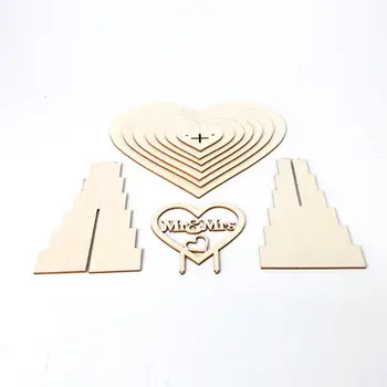 7 Pakopų Širdies Formos Asmeninę Mr & Mrs Ferrero Rocher Piramidės Vestuvių Šokolado Desertas, Saldainiai Stendas K1MF