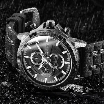Relogio Masculino 2020 Naujas Warterproof Silikono Sports Mens Watches LIGE Top Brand Prabangių Verslo Kvarco Žiūrėti Vyrų Chronograph