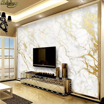 Beibehang Užsakymą tapetai, freskos aukso šilko džiazo balto marmuro sienos dokumentų namų dekoro tapetai kambarį papel de parede