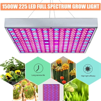 1500W 6000K LED Grow Light Visą Spektrą Fito Lempos 85-265V Kambarinių Augalų ir Gėlių Šiltnamio efektą sukeliančių Augti Palapinė Phytolamp