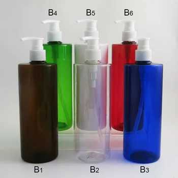 12 X 500ml gintaro kobalto mėlyna žalia balta clea pet plastiko losjonas siurblys butelį, dezinfekcijos 500CC Plastiko Šampūnas Konteineriai