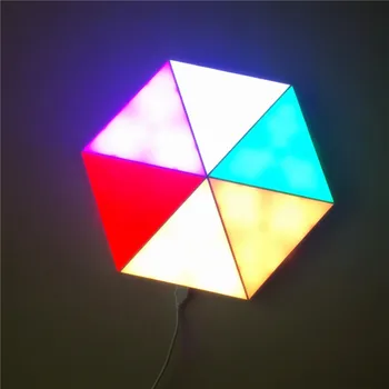 Šiuolaikinės Trikampis App Kontrolės LED lietimui jautriais Šešiakampe Sienų apšvietimo RGB Spalvinga Kūrybinių Quantum Lempos, Sienų Apdailai