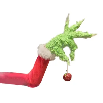 Furry Žalia Grinch Rankos Papuošalas Laikiklį, Kalėdų Eglutė, Kalėdų pradžią Šalis SDF-LAIVAS