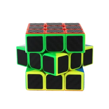 YUXIN Anglies Pluošto Lipdukas 3x3x3 Magic Cube Greičio Įspūdį 3x3 Kubo Švietimo Professtional Magico Cubo Žaislai, Dovanos, 55mm
