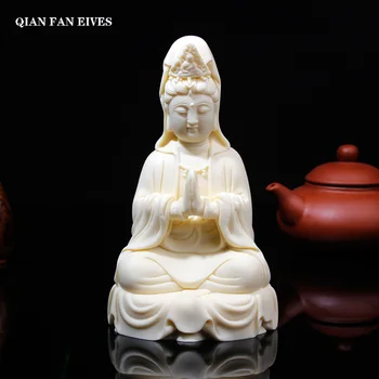 Guanyin statula su rankomis sulankstyti palaiminimo，Išskirtinį ranka raižyti，Šiuolaikinio meno skulptūrų，High-end Namų Puošybos Amatus
