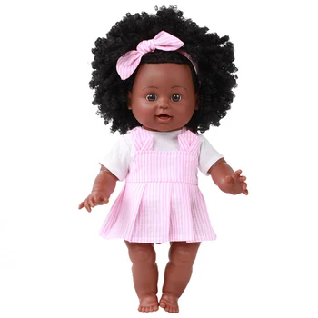 Juoda Mergina Lėlės Afrikos Amerikos Žaisti Minkštas Reborn Baby Tikroviškos Lėlės Tikroviška 12 colių Kūdikių Žaisti Lėlės Įdomus Žaislas Vaikams Dovanos